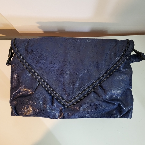 MATT & NAT Blue VEGAN LEATHER  shoulder bag - Picture 1 of 5
